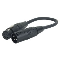 DAP Audio FLA37 3 Pin XLR Male to 5 pin XLR Female DMX Adapter